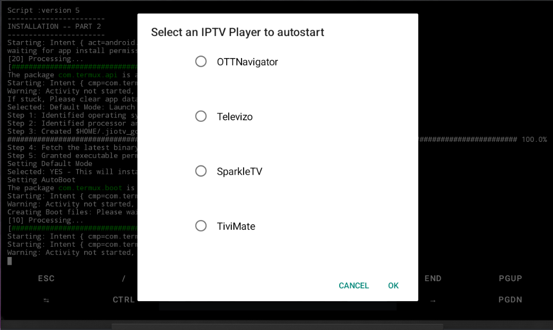 IPTV selection